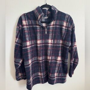 Vintage Cenza Quarter Zip Plaid Size Small